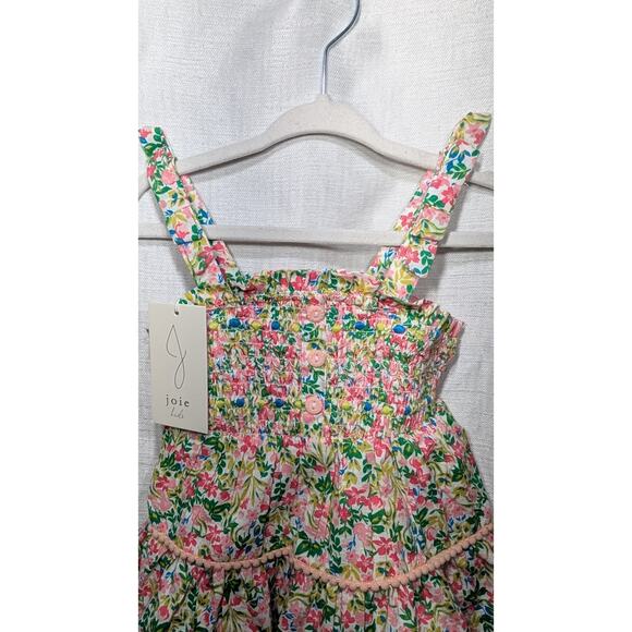 J By Joie Girls Ditsy Floral Smocked Sundress Sz 12 Months Tiered Dress NWT - Picture 3 of 5